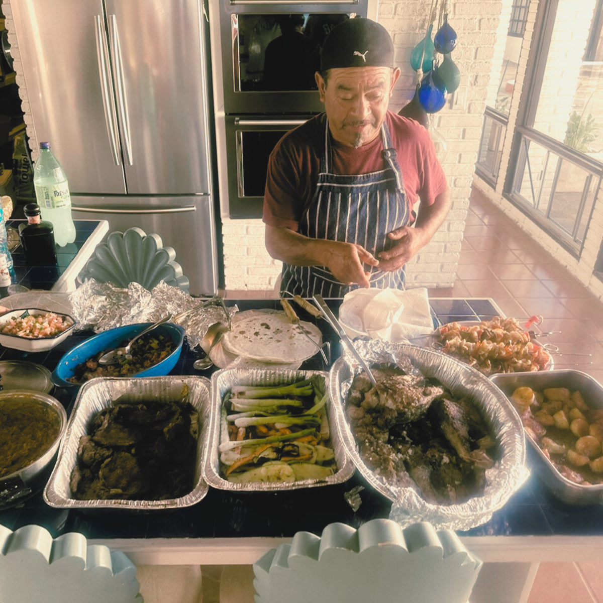 Dinner for 6 - Private In-Home Chef , Grilled Carne & Garlic Butter Shrimp Feast